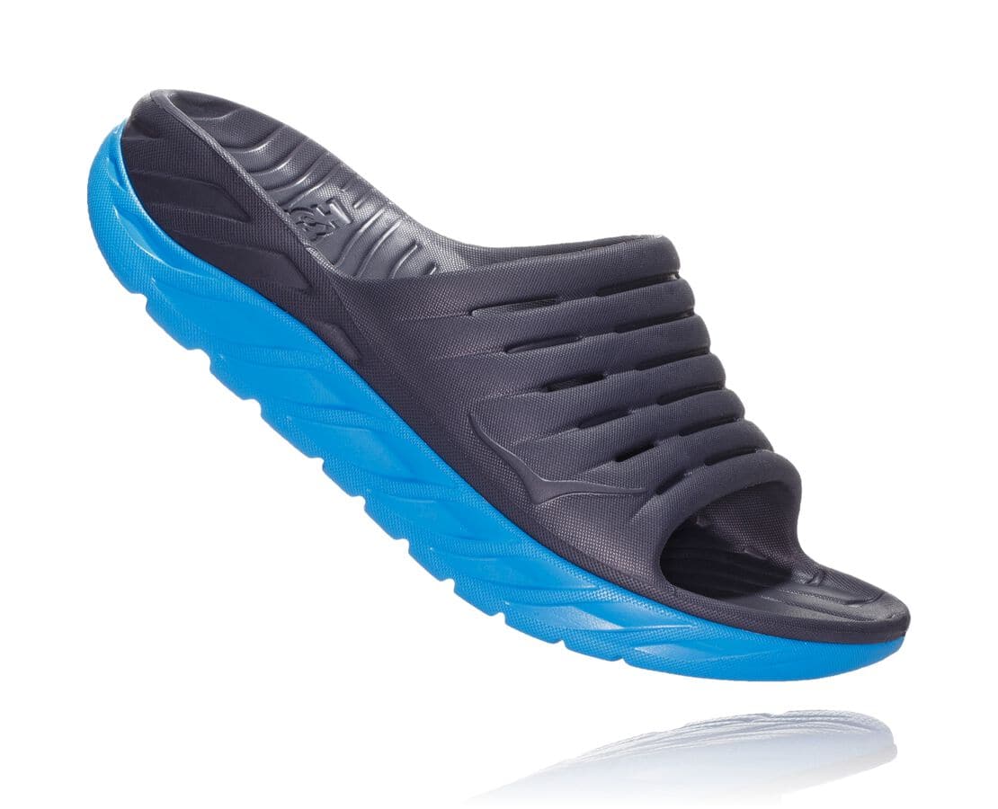 Hoka One One Ora Recovery Slide Női Szandál Kék [QXDLA-9250]